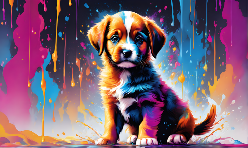 Colorful Splash Puppy – DD21