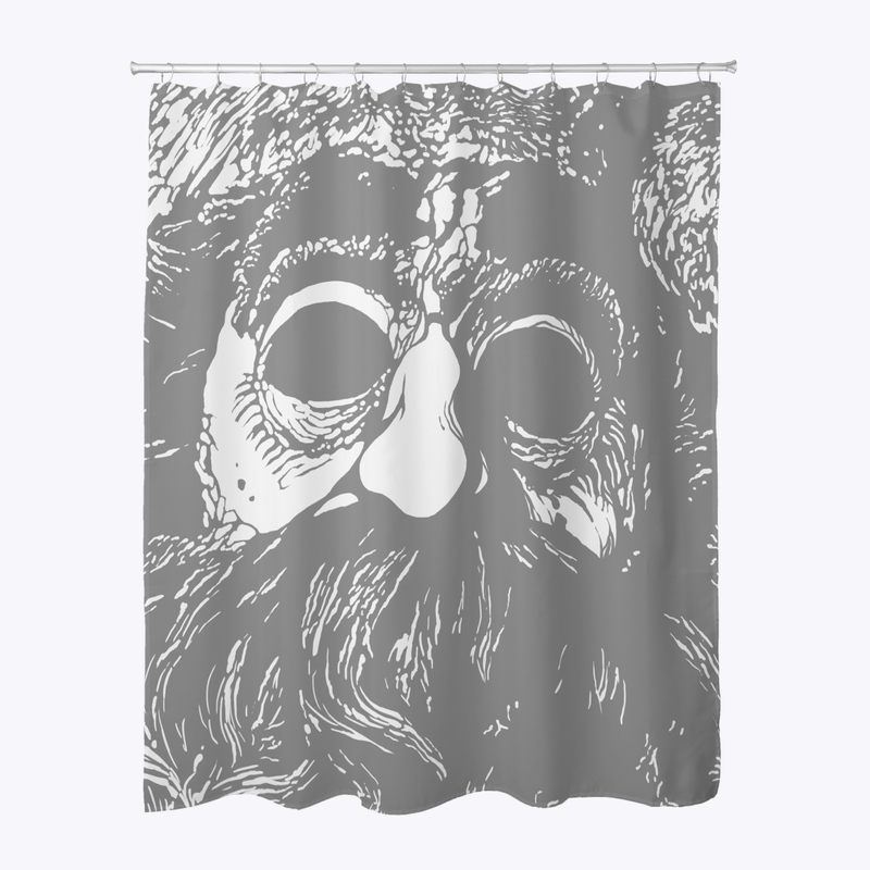 Santa Shower Curtain - Grey
