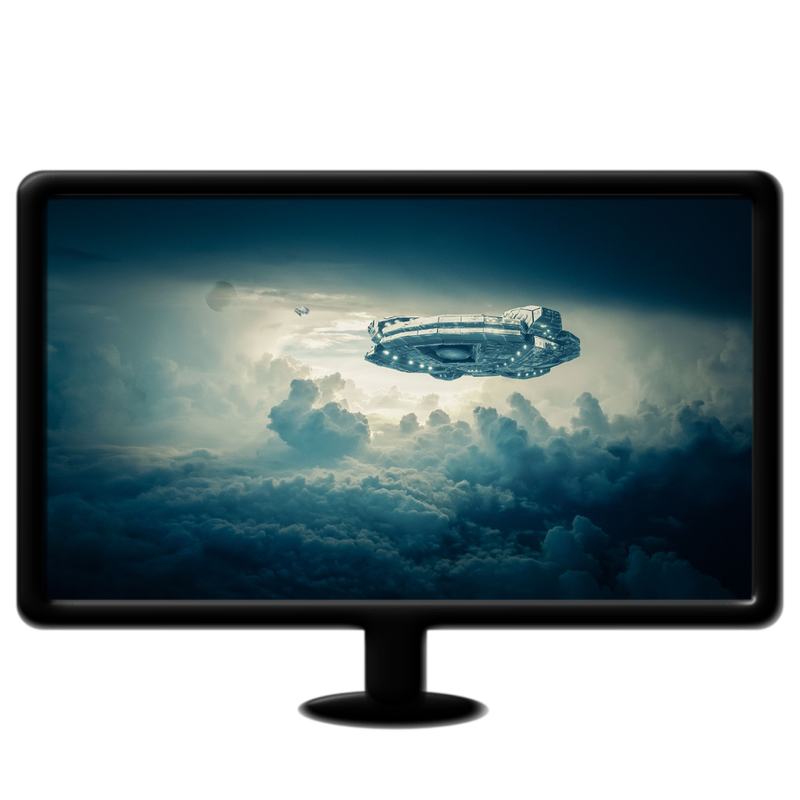 UFO over clouds live wallpaper mp4 16:9