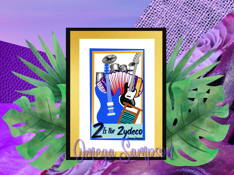 Z is for Zydeco New Orleans ABC ART