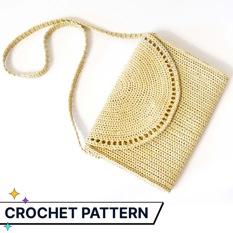 Summer Raffia Bag crochet pattern PDF