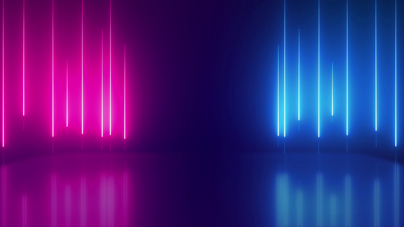Vertical Glowing Neon Lines