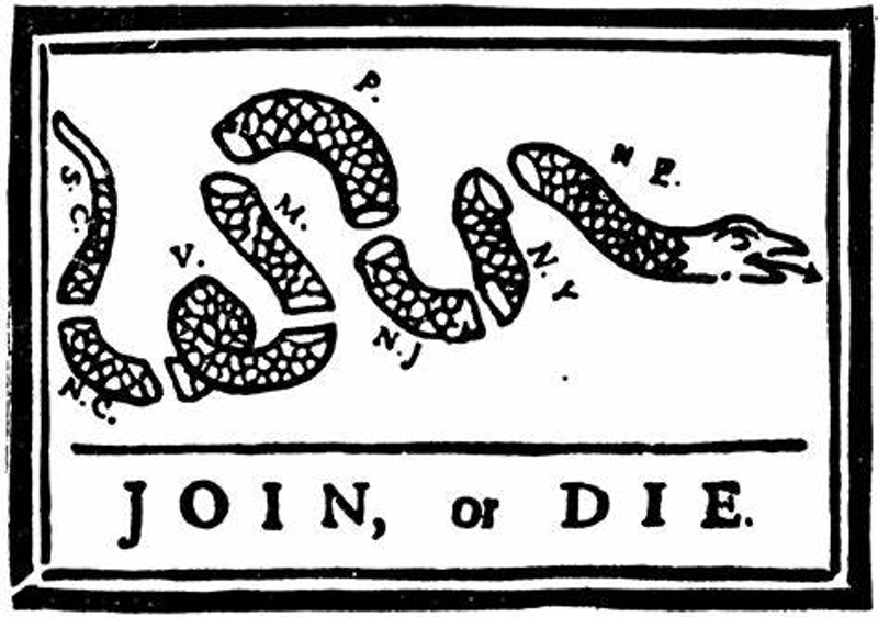 Join or Die Coloring Page