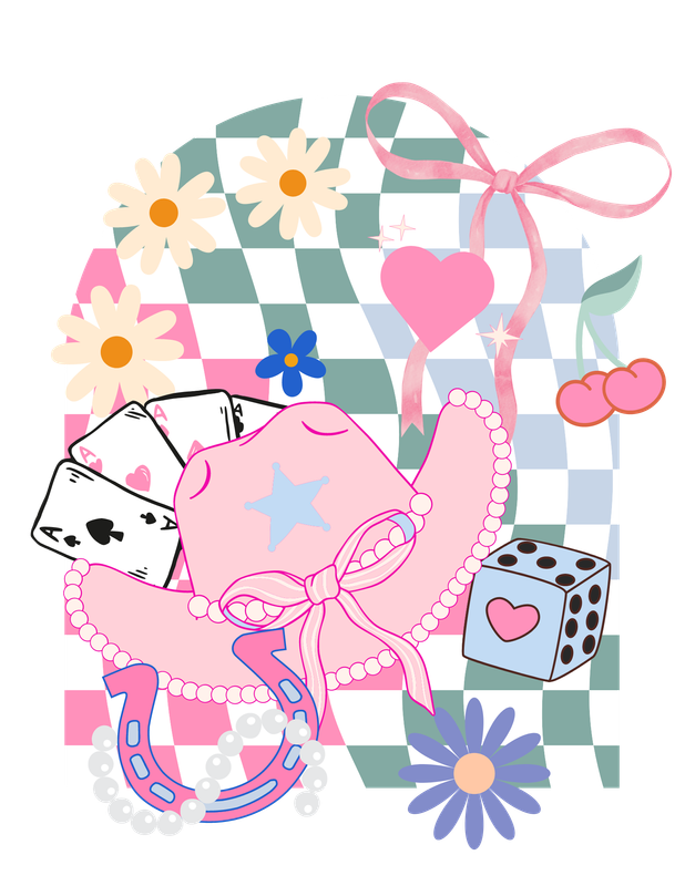 Pink Cowgirl Player digital png,svg,pdf