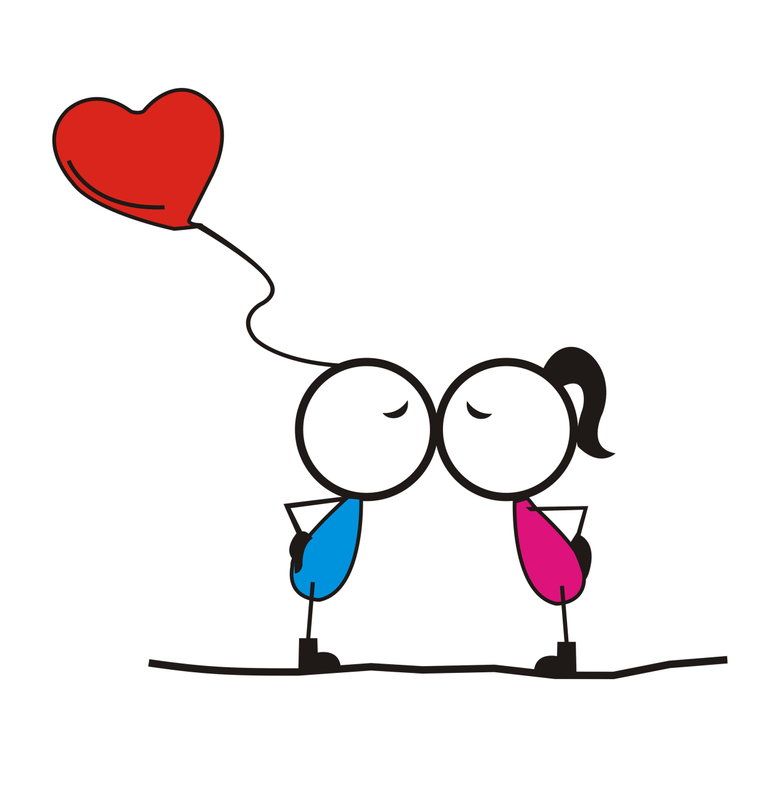 Couple Romance Line art design PNG