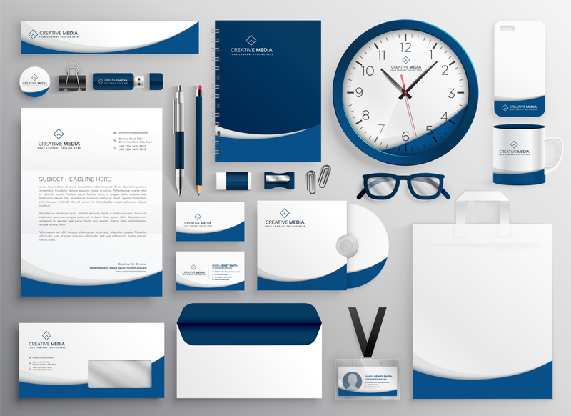 Bluish White Eleglant Stationary Card