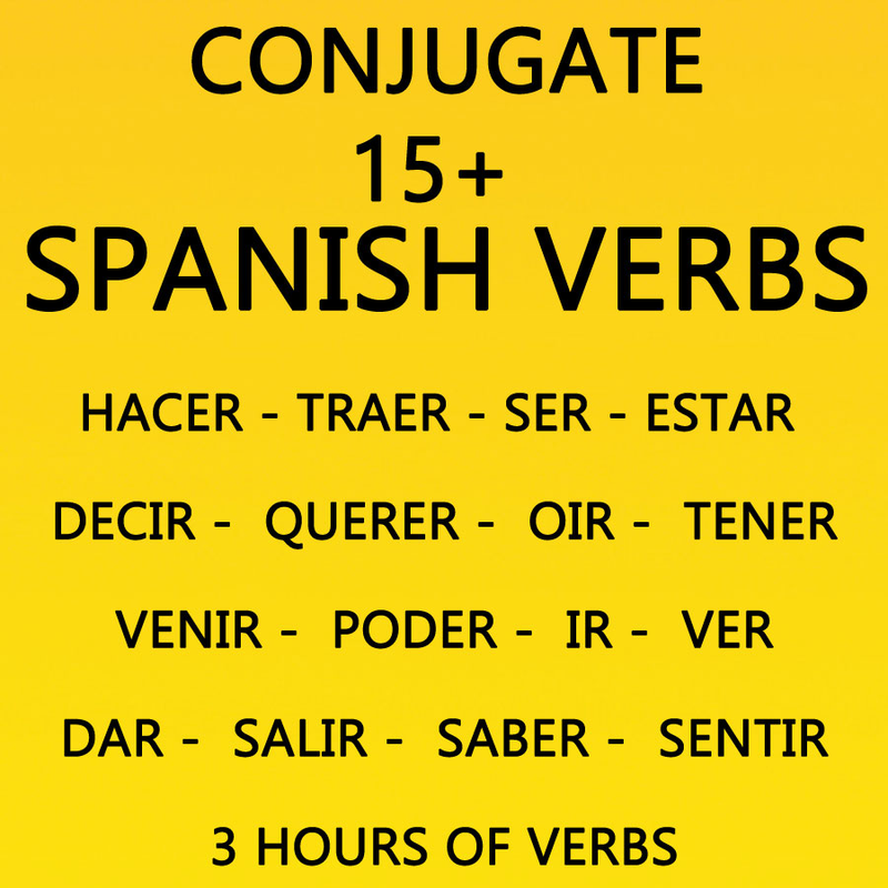 Conjugate 15 Spanish Irregular Verbs