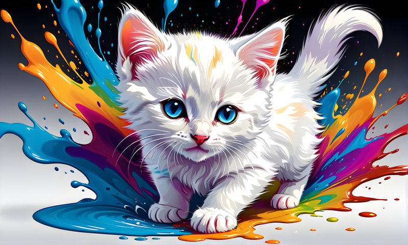 Cute Colorful Kitten – DD23