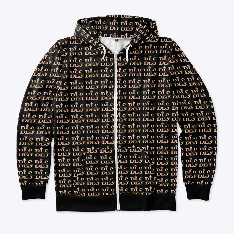 Iconic Motif Zip Hoodie Black