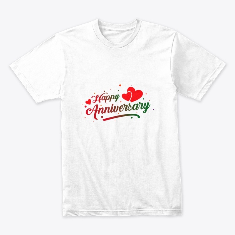 Aniversary white crew Neck white Tshirt