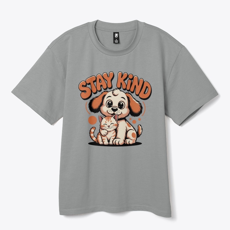 Stay Kind Cute Dog Cat Kindness Tee