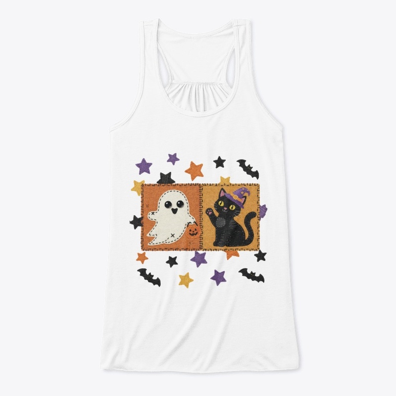 Ghost & Witch Cat Halloween