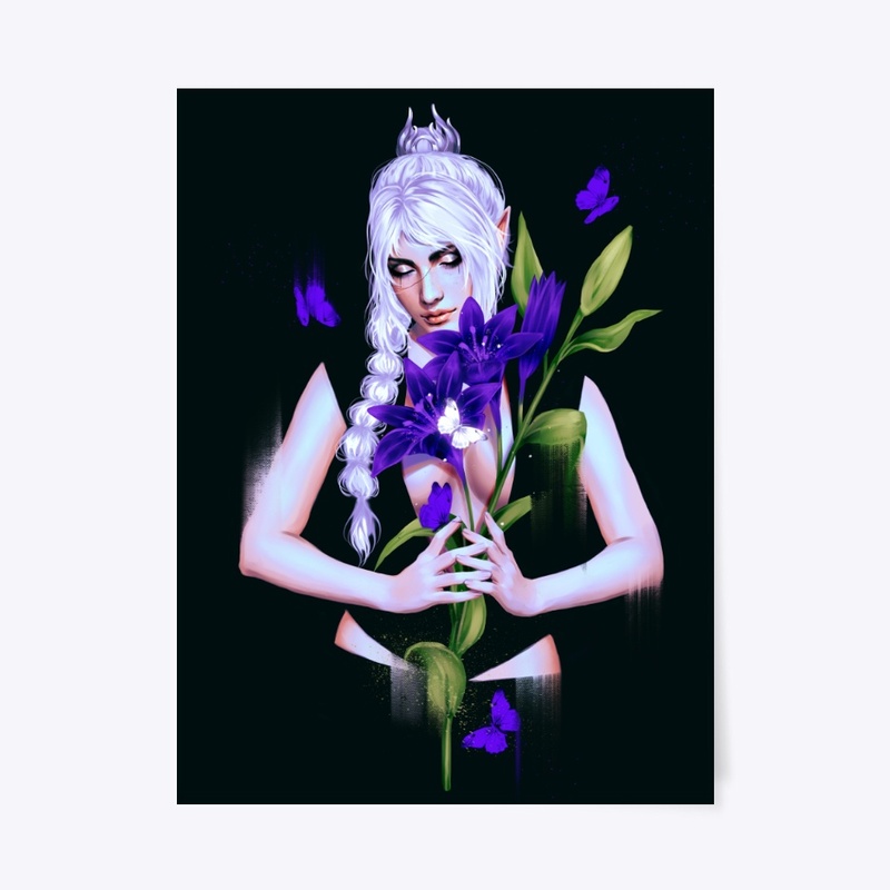 Purple lilies