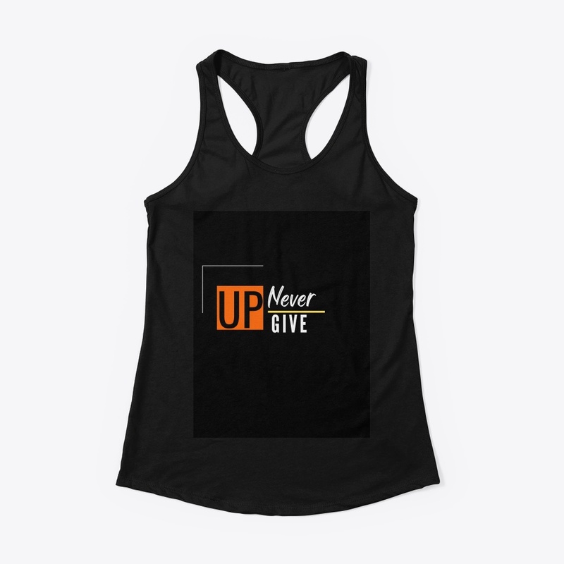 "Never Give Up" Black T-Shirt