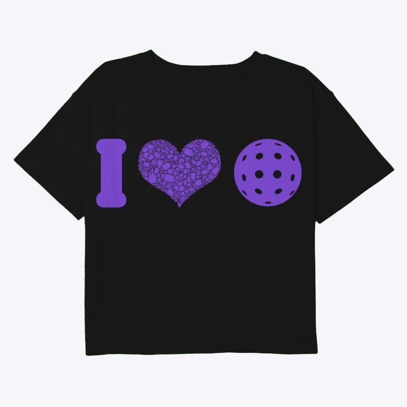I heart pickleball electric purple