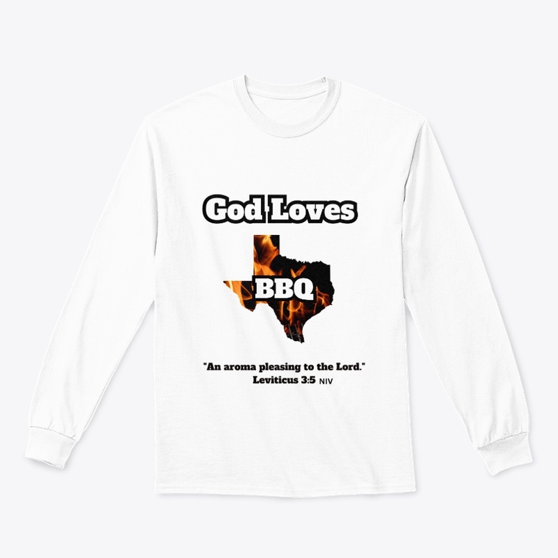 God Loves Texas BBQ with Bible verse