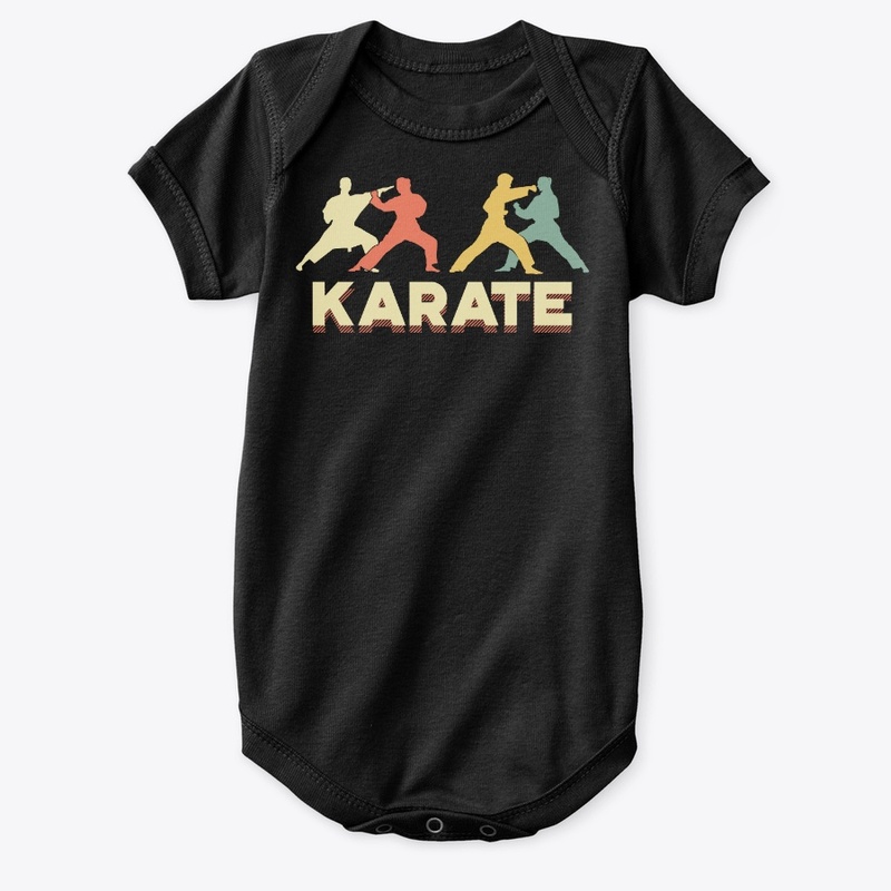 Retro Silhouette Vintage Karate Lover