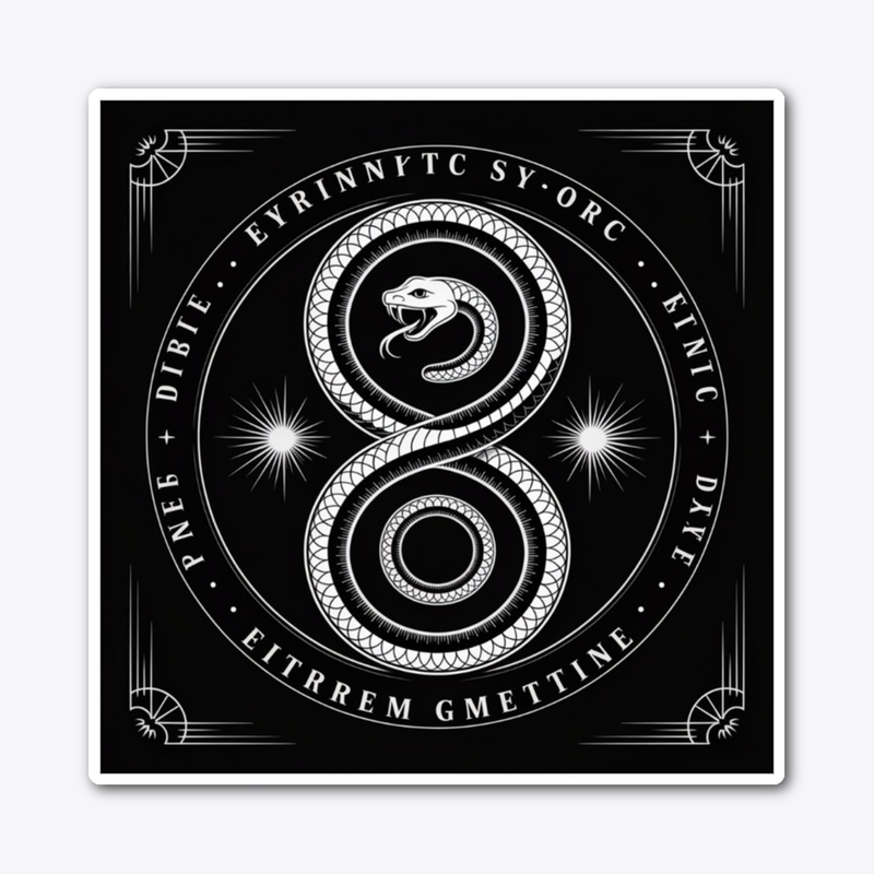 Infinity Serpent in Occult Circle Design