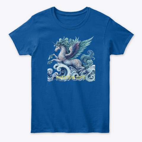 Foreign Life Unicorn Royal T-Shirt Front