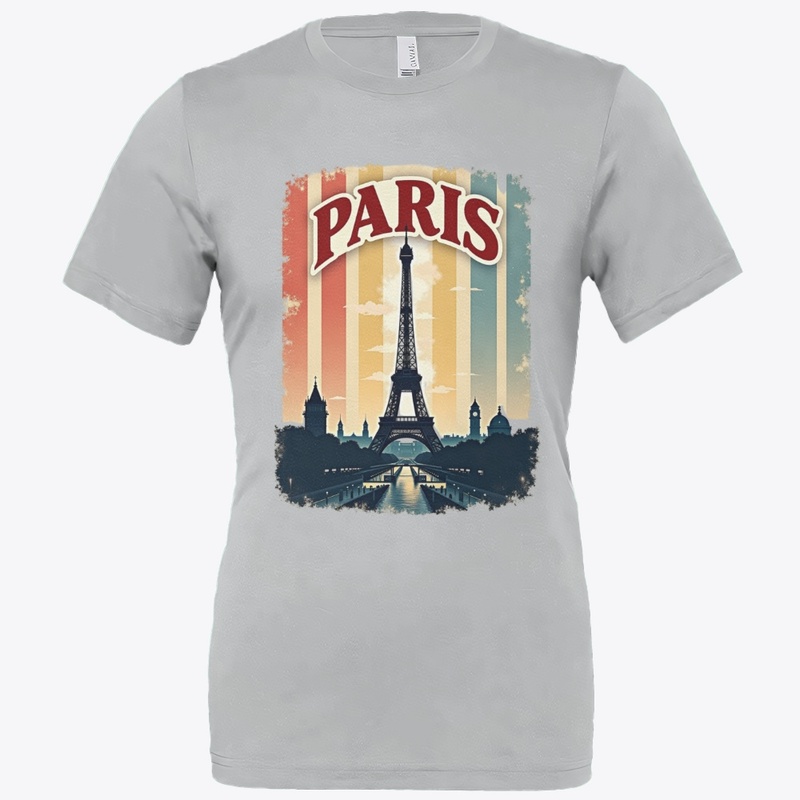 Retro Paris Eiffel Tower 