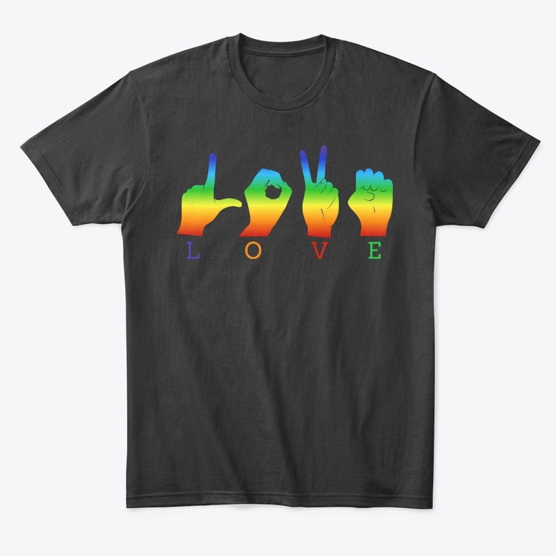 Men's Rainbow LOVE Tee (multiple colors)