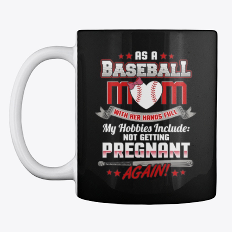  Hands Full Baseball Mom Not Pregnant
