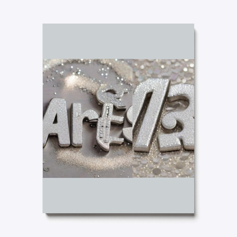 Silver glitter art 