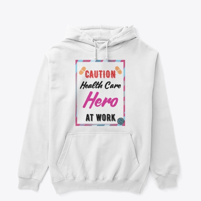 Caution Health Care Hero at Work pur w