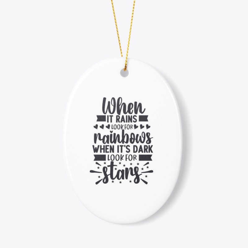 "When it rains look for stars" sticker