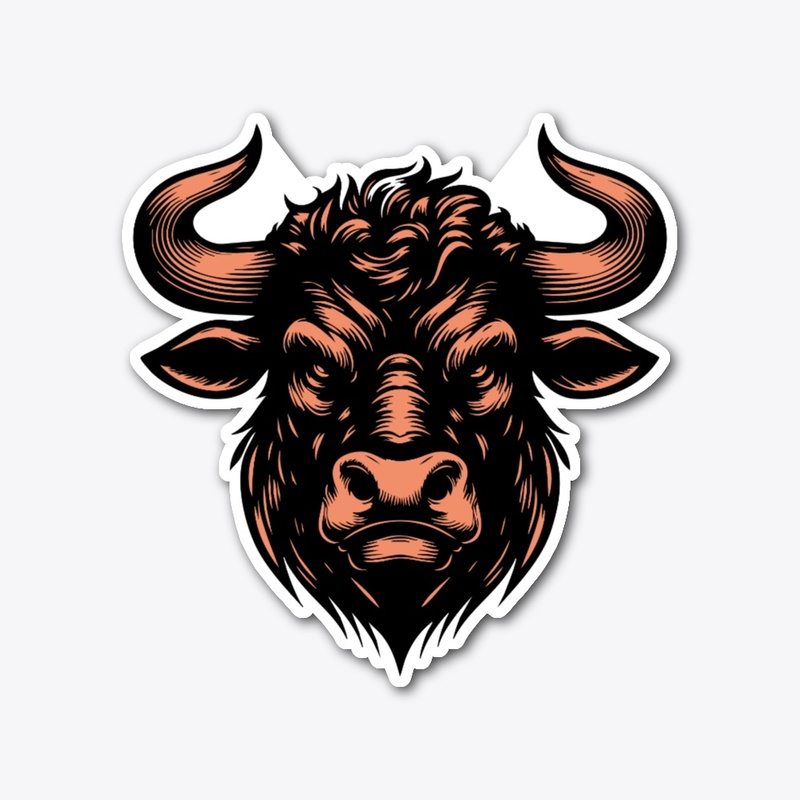 Majestic Angry Cow Head