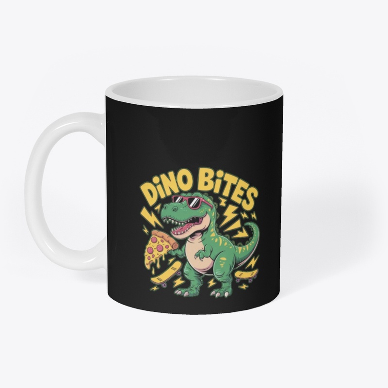 Dino Bites Pizza Funny Tee