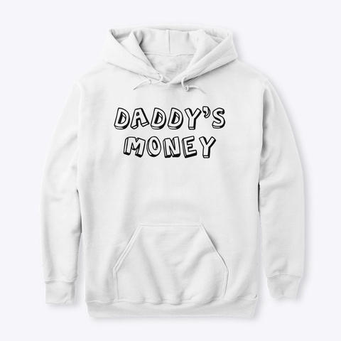 Daddy's Money Apparel White áo T-Shirt Front