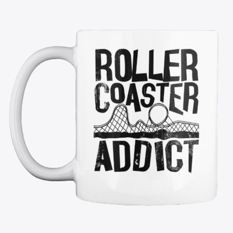 Roller Coaster Addict  / black handdrawn