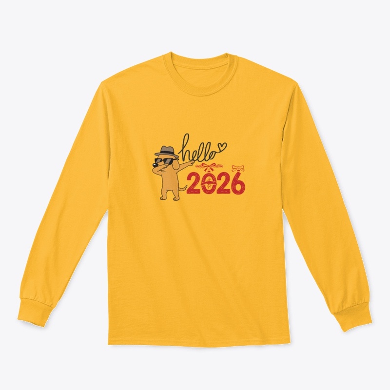 T shrit HELLO 2026 New Year Word Design
