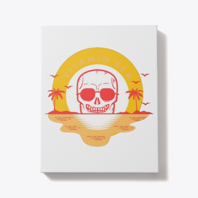 Sunset with skull