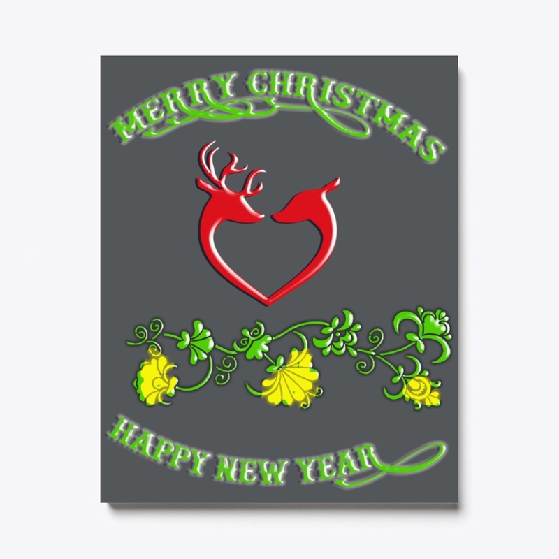Merry Christmas with reindeer