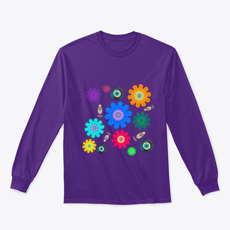 Flower blue Eye Bead fashion popular tee