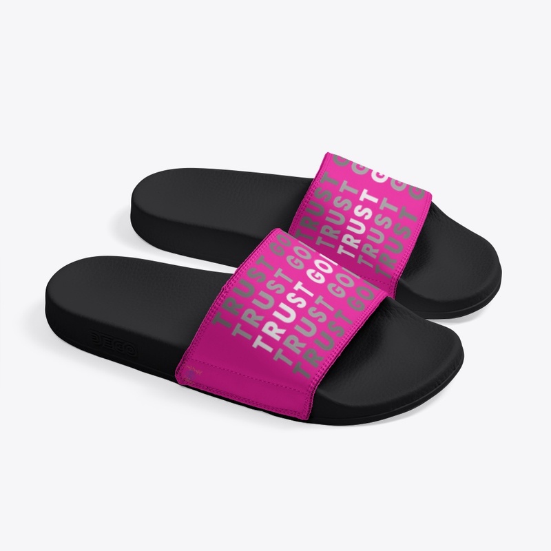 "Trust God" Slides with black base