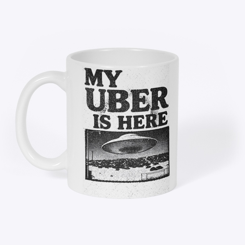 My Uber is Here (B&W)
