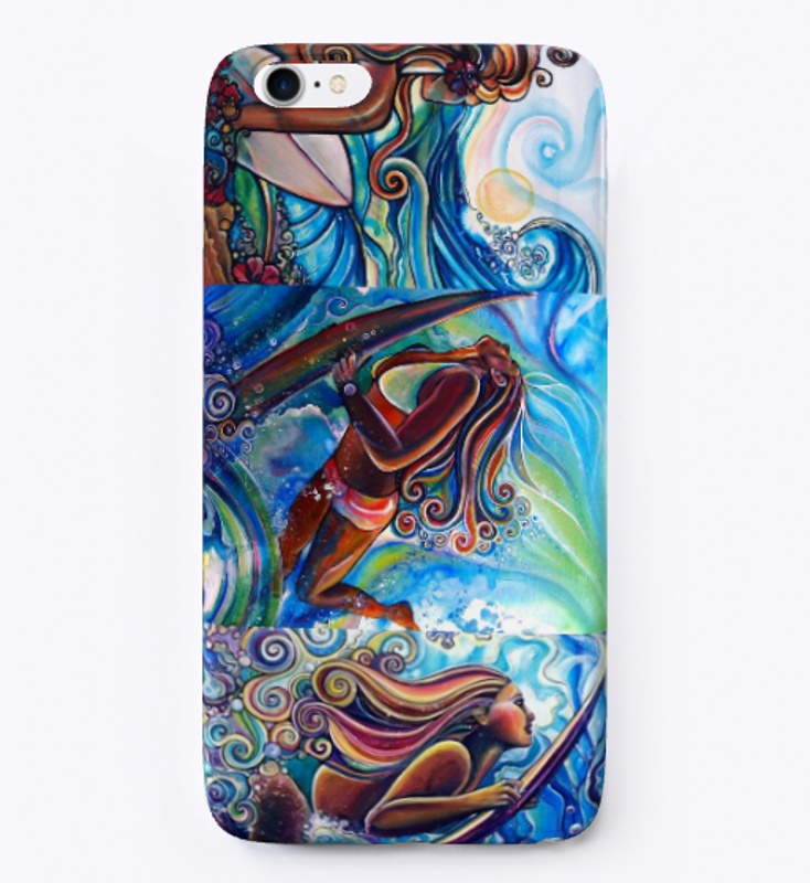 Surfing Girl  iPhone Cases 