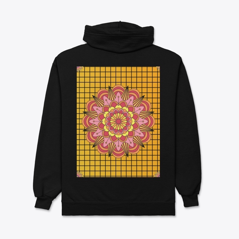 Mandala on a checkered background