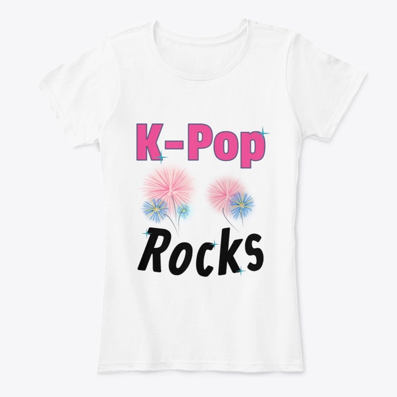 K-Pop Rocks - Fireworks and Stars White