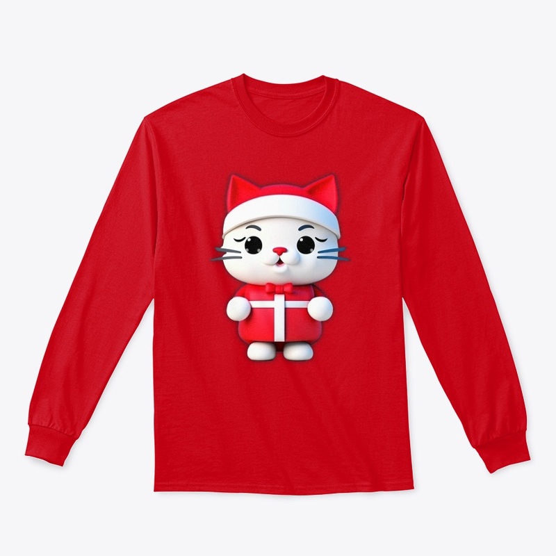 3D Santa Kitty with Gift