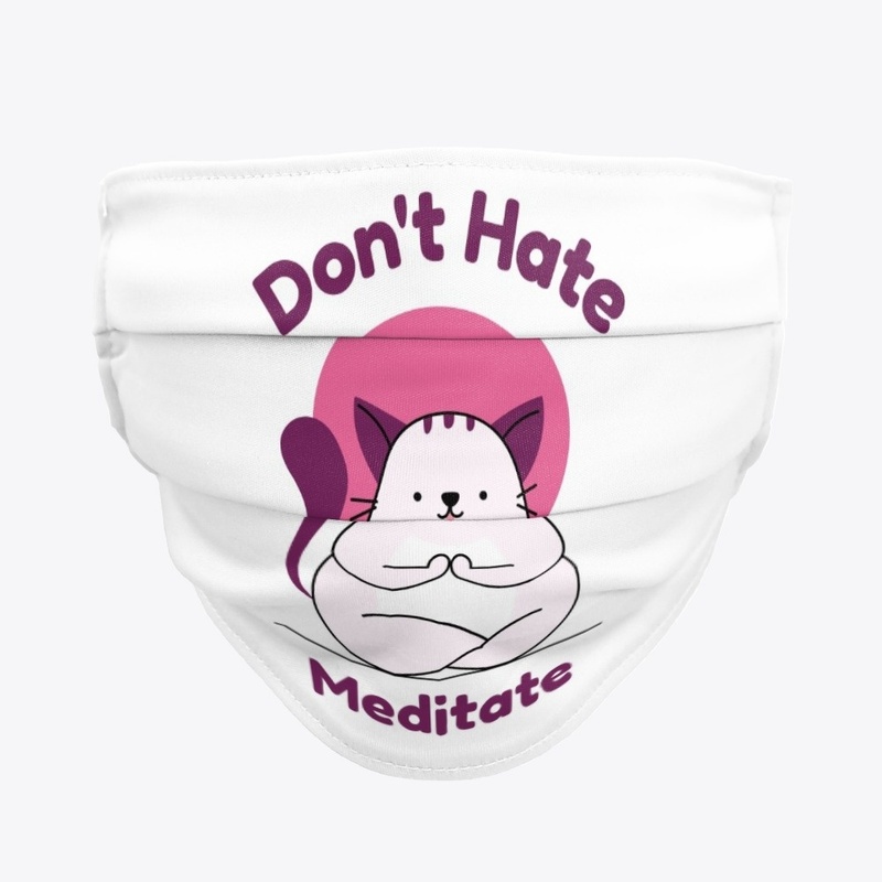 Don't Hate Meditate Cat Tee