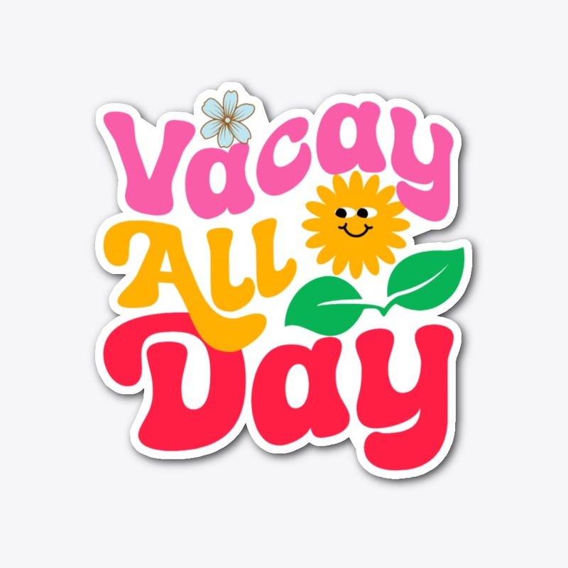 Vibrant "Vacation All Day" Summer Design