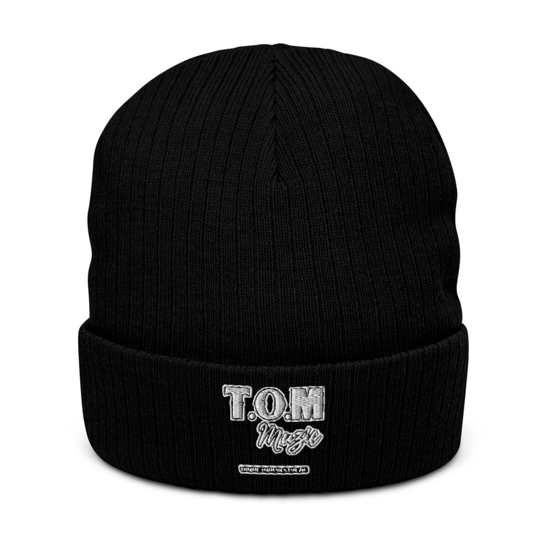 T.O.M MUZIC Knit Beanie (WHIT3 LOGO)