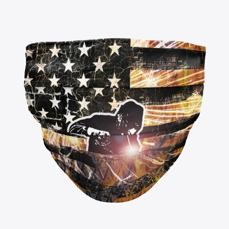 Welding Flag Sparks and Flames