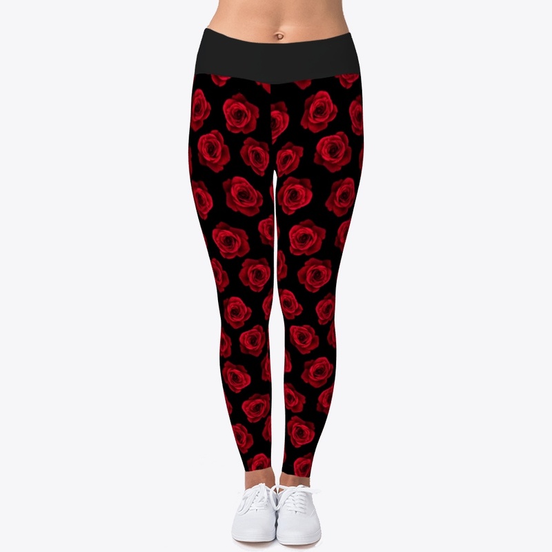 Red Rose on a black background