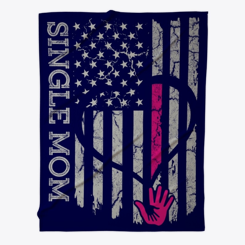 US Flag Single Mom Blanket