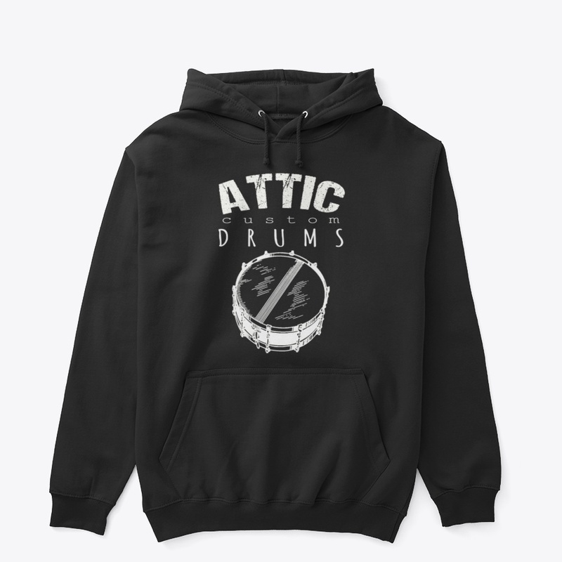 (WHITE) ATTIC CUSTOM DRUMS WSNARE Hoodie